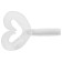 Helios Credo Double White Twizer, 5 cm, 10 pcs. (HS-27-001)