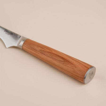 Kitchen knife SL Home "Olivia", collapse, blade 14 cm, damask steel, brown color-5