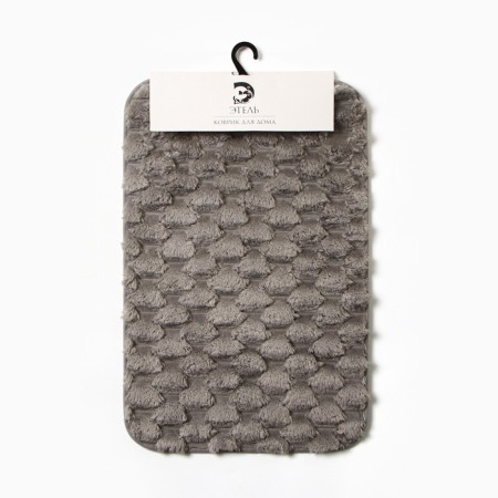 Bathroom mat Ethel "Rombs", col. Light gray, 40x60 cm-6