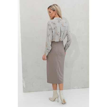 Female skirt, size 42, beige color-1