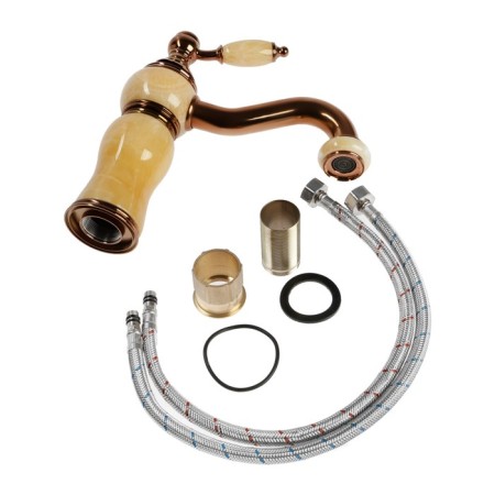 Zein Z3795 sink mixer, designer, single -leaf, 35 mm cartridge, copper color-11