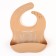 Set for feeding: bib, plate on the suction cup, spoon, m & b, beige