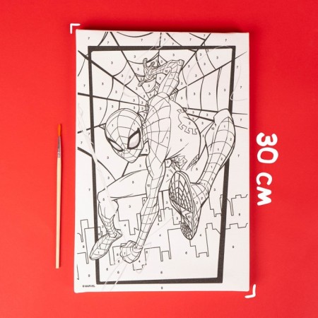 Picture on numbers for children, 20x30 cm, Spider-Man-4