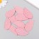 Decor "drop" pink 5x2.5 cm foom glitter (set 12 pcs)