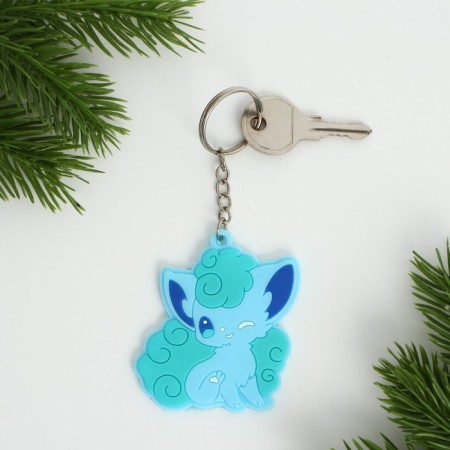 Key keychain, rubber, anime "Lisenok Chibi", 6.1 x 5.3 cm-2