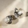 Clips "Grace" is overwhelmed with bead, the color is white in black silver