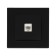 Single single glossy glass telephone socket, hidden, glass, black