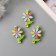 Decor for creativity wood, felt "clothespin. Flower-seven-color" set 3 pcs 1.2x3x4.8 cm