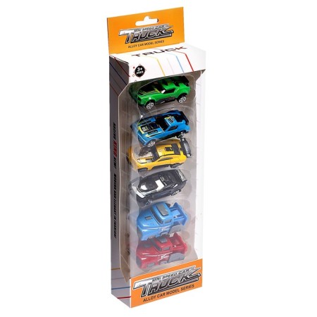 Set of cars with launch, 6 pieces included, mix-9