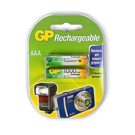 Battery GP, NI-MH, AAA, HR03-2BL, 1.2V, 1000 mAh, blister, 2 pcs.-4