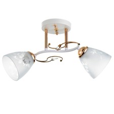 Chandelier 2001/2 E27 60W white-gold 44x26x25 cm