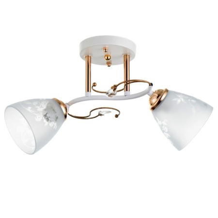 Chandelier 2001/2 E27 60W white-gold 44x26x25 cm