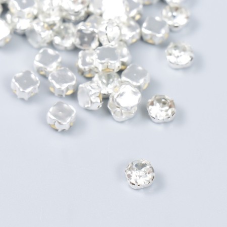 Decor for creativity plastic "Crystal" set of 80 pcs 0.6x0.6 cm