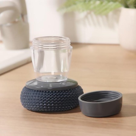 Washing brush with dispenser for detergent, color gray color-3