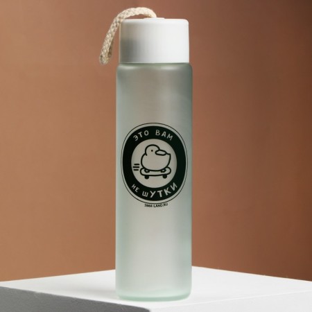 Water bottle "Ducks", glass, color mix, 350 ml-1