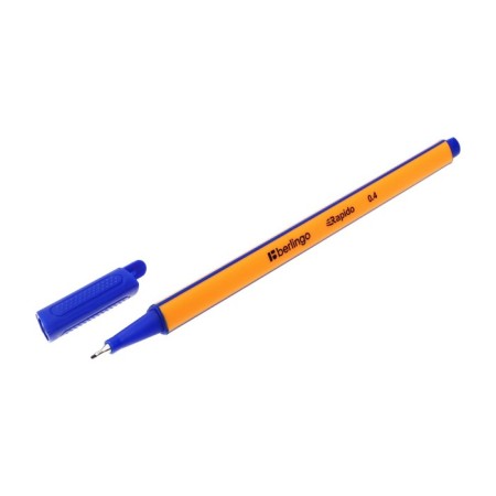Capillary pen Berlingo Rapido, 0.4 mm, three -sided, blue rod-5