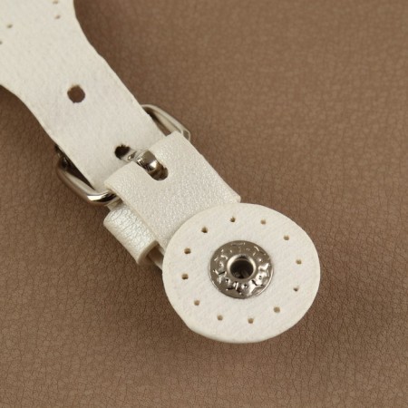 Bag button fastener 8 × 3 cm, white color-4