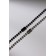 Kulons "Demetrons" Two hearts with flowers, black-silver color, 45 cm