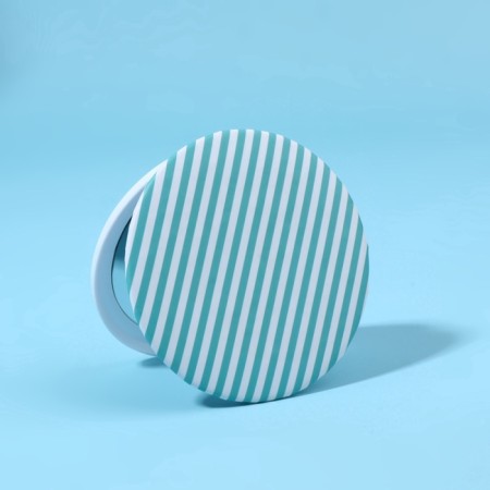 Folding mirror "stripes", d = 7.5 cm, turquoise color-3