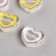 Acryl Busina "Hearts with Colored Stupering" MIX 2x2.2x2.2 cm