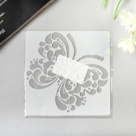 Plastic stencil "Butterfly" 13x13 cm-2