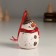 Souvenir Ceramics Suspension "Snowman in the cylinder and scarf" 3.9x4x6.9 cm
