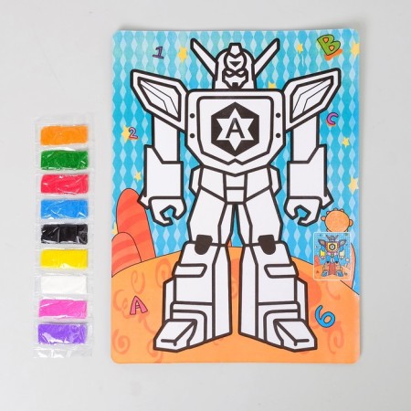 Fresco with a color base "Transformer" 9 flowers of sand 2 g-2