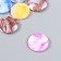 Beads for creativity plastic "Flat circles of marble" Color 20 g 0.5x2.7x2.7 cm