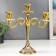 Summary Metal for 3 candles "Medalon" Gold 26x26x9.2 cm
