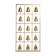 Decor wall metal "bells" 15 bells gold 97x50.5x10 cm