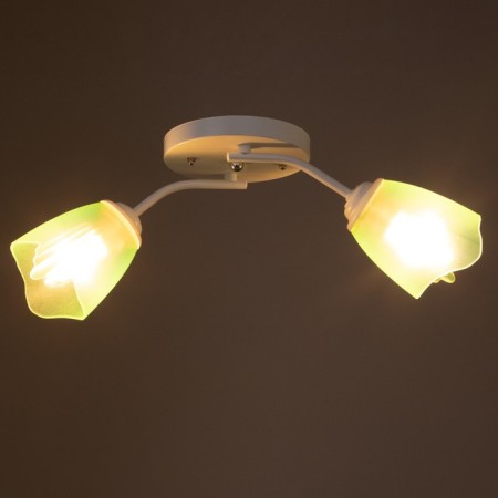 Onyx chandelier 2x15W E27 white-green 50x15x15cm Bayerlux-2