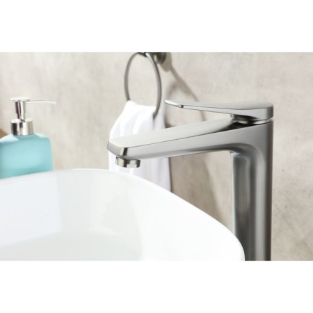 LEMARK Bronx LM3709GM shell mixer, single -legged, pour length 165 mm, graphite-3
