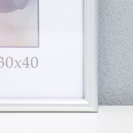 Photo frame plastic "Rainbow" 30x40 cm, matte silver-2