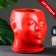 Pot - Organizer "Head" Red, 1.3 l / 16x16x14cm