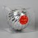 Ball plastic d-11.5 cm "vintage" stripes, silver