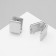 Earrings Metal "Chord" smooth, silver color