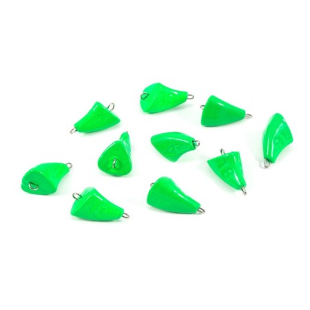 Cargo bullet-excentric stained collapsible Yaman 10 pcs., 18 g, green