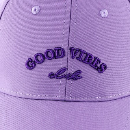Women's cap Good Vibes, lilac color, rr 56-6