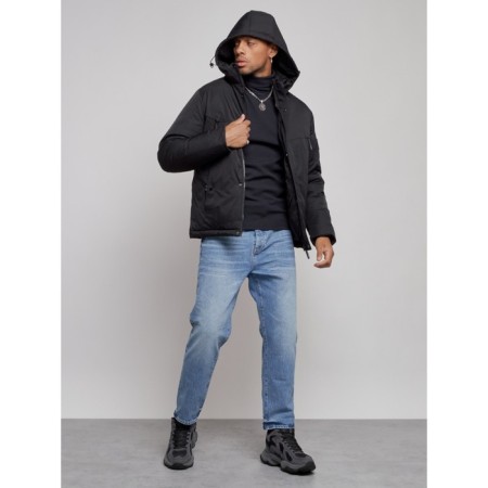 Sports male winter, size 58, black color-4