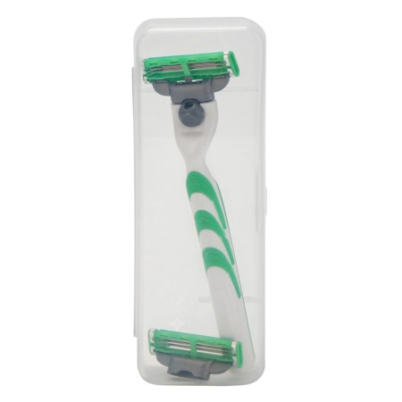 Gillette Mach3 + 2 Replaceable cassettes Green color-3