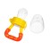 Nibbler for feeding, with silicone mesh, yellow color