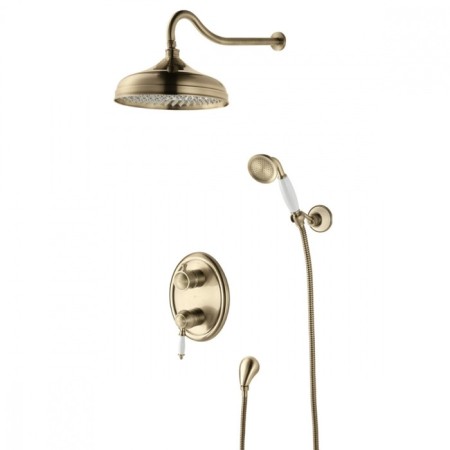 Lemark Villa lm4829b shower system, single -leaf, tropical shower, watering can, hidden, bronze 905022