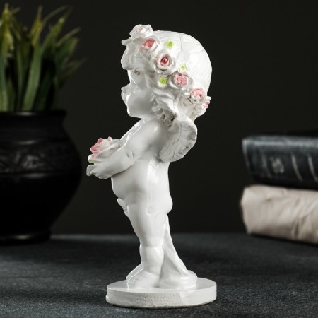 Figure "Angel with a rose" 15x7.5x7.5cm-1