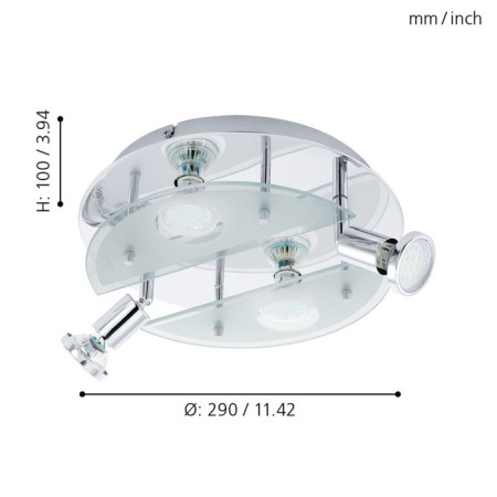 Cabel 1, 4x3W GU10, 3000K, 800LM, chromium color-1