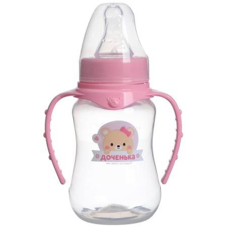 A bottle of feeding “Best daughter”, classic throat, 150 ml., 0 months, fitted, with handles-6