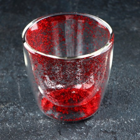 Glass glass with double walls "Selebriti", 230 ml, 8.5 × 8.5 cm-1