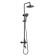 The shower system "RMS" SUS124BL-009DK, tropical shower, stainless steel, black