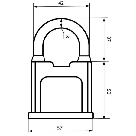 Castle hinged "Vanguard" VS1K-60 Hard d = 9 mm-2
