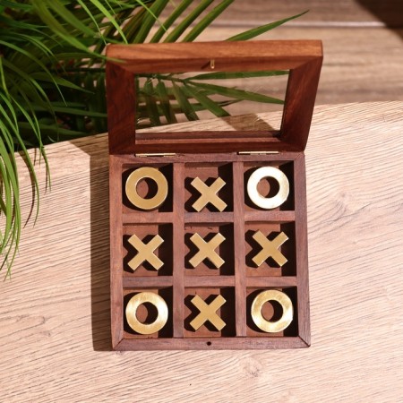 Game desktop "Cross-cuts" 13x13 cm, manpower, brass-3