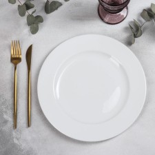 Bath porcelain plate Bistro, d = 26.7 cm, white color